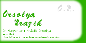 orsolya mrazik business card